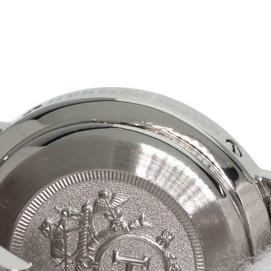 HERMES Watches Quartz CL4.220 Stainless Steel , SSxGP gold Clipper black dial Women Used Authentic
