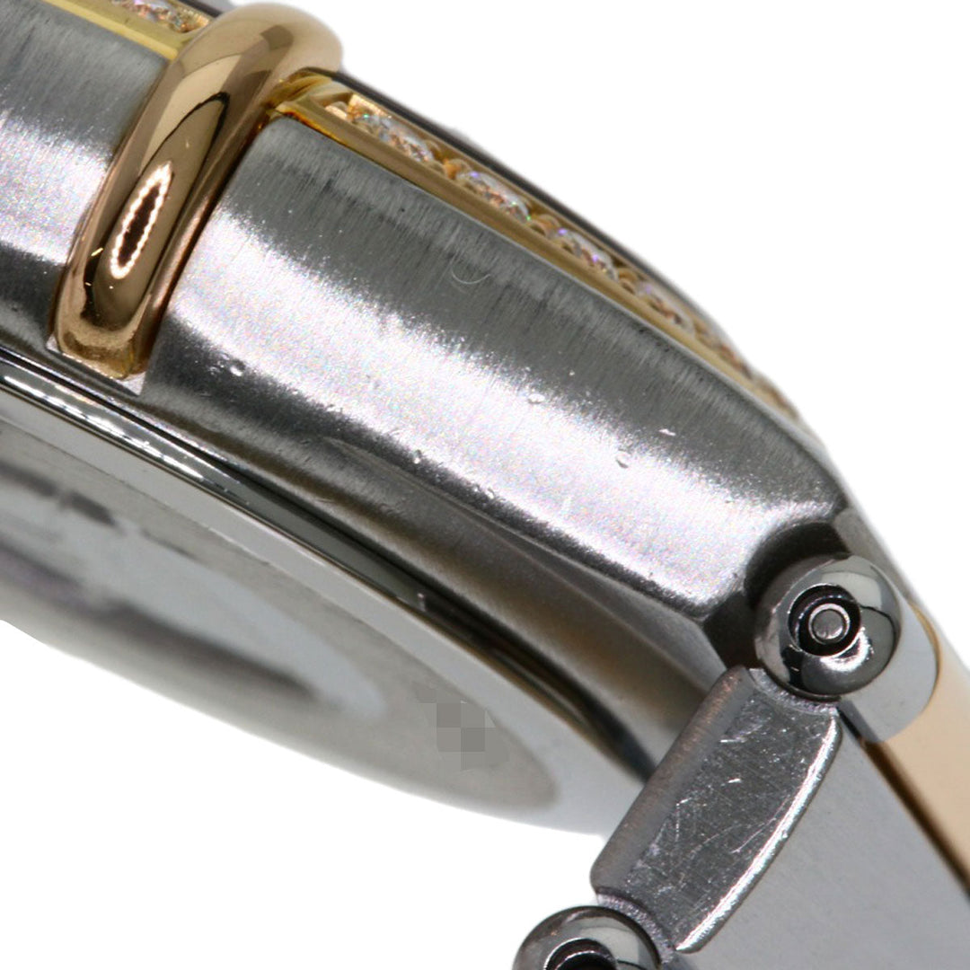 OMEGA Watches Quartz 1358.60 Stainless Steel , SSxK18PG gold Constellation 12P Bezel Diamond Brown dial Women Used Authentic