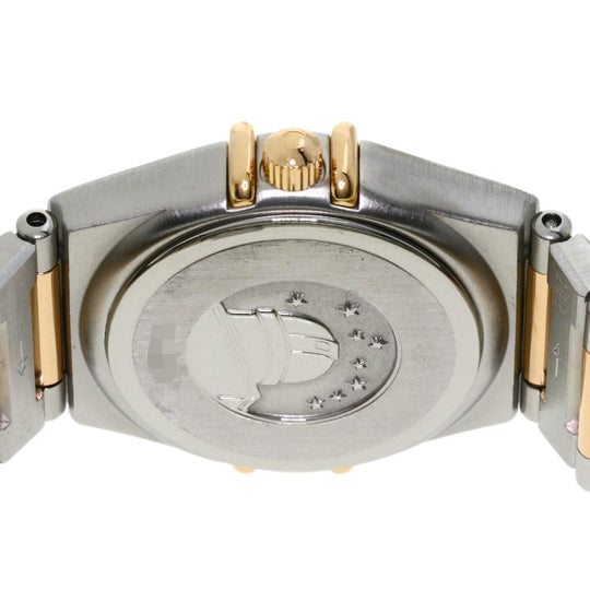 OMEGA Watches Quartz 1358.60 Stainless Steel , SSxK18PG gold Constellation 12P Bezel Diamond Brown dial Women Used Authentic