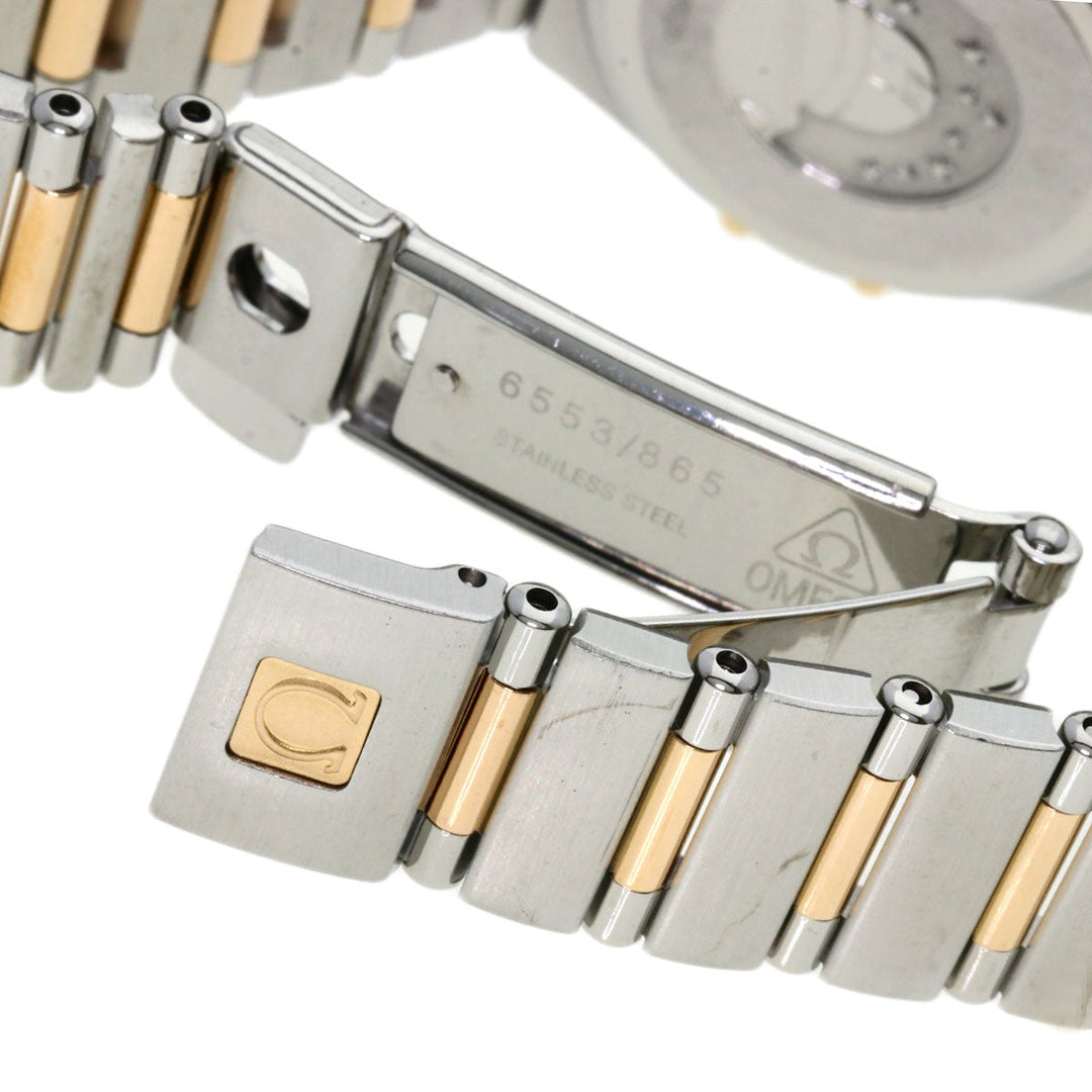 OMEGA Watches Quartz 1358.60 Stainless Steel , SSxK18PG gold Constellation 12P Bezel Diamond Brown dial Women Used Authentic