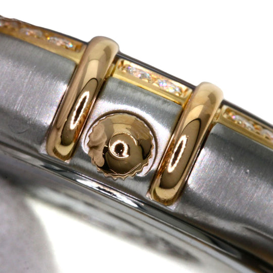 OMEGA Watches Quartz 1358.60 Stainless Steel , SSxK18PG gold Constellation 12P Bezel Diamond Brown dial Women Used Authentic