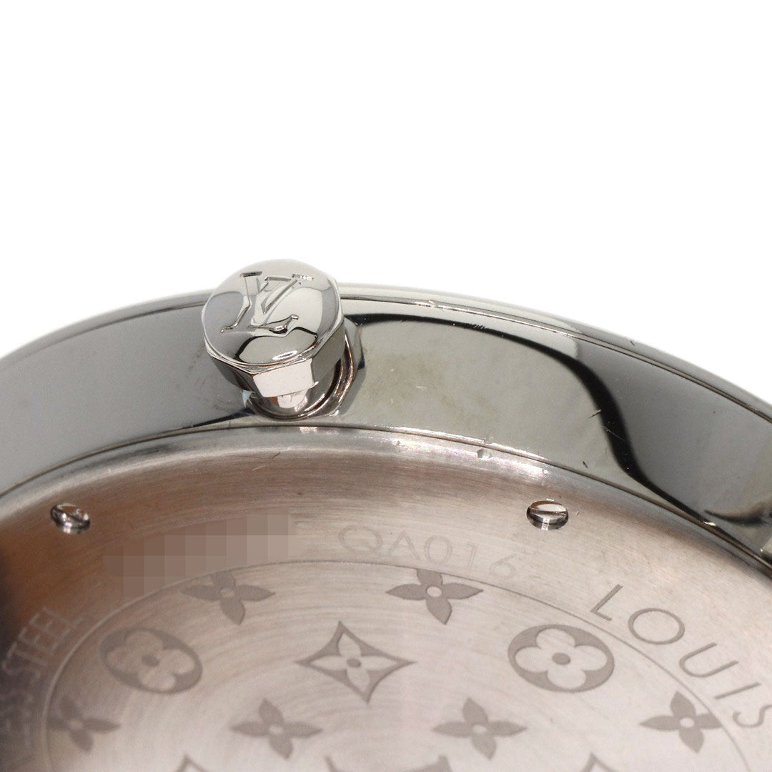 LOUIS VUITTON Watches Quartz QA016 Stainless Steel Silver Tambour Slim Metallic Flower 39 Silver dial