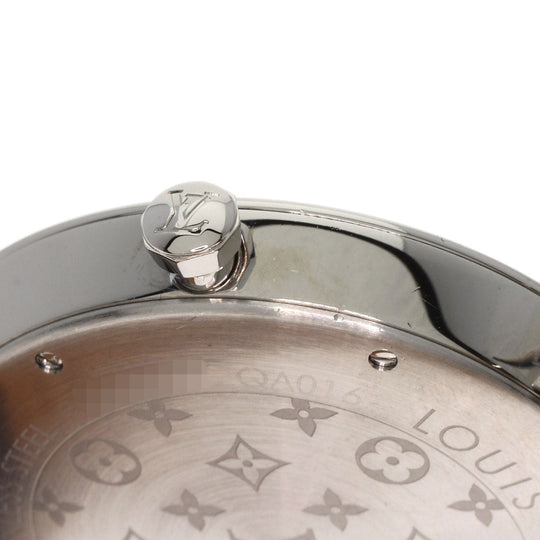LOUIS VUITTON Watches Quartz QA016 Stainless Steel Silver Tambour Slim Metallic Flower 39 Silver dial
