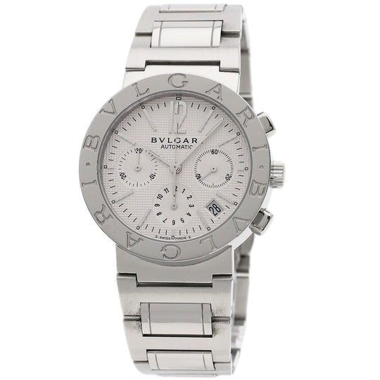 BVLGARI Watches Mechanical Automatic BB38WSSDCH/N Stainless Steel , Stainless Steel Silver Bulgari Bulgari white dial mens Used Authentic