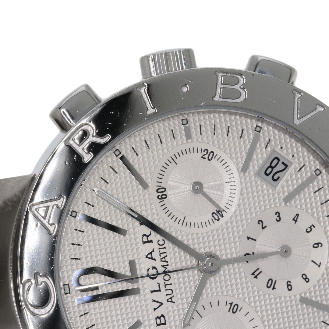 BVLGARI Watches Mechanical Automatic BB38WSSDCH/N Stainless Steel , Stainless Steel Silver Bulgari Bulgari white dial mens Used Authentic