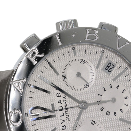 BVLGARI Watches Mechanical Automatic BB38WSSDCH/N Stainless Steel , Stainless Steel Silver Bulgari Bulgari white dial mens Used Authentic
