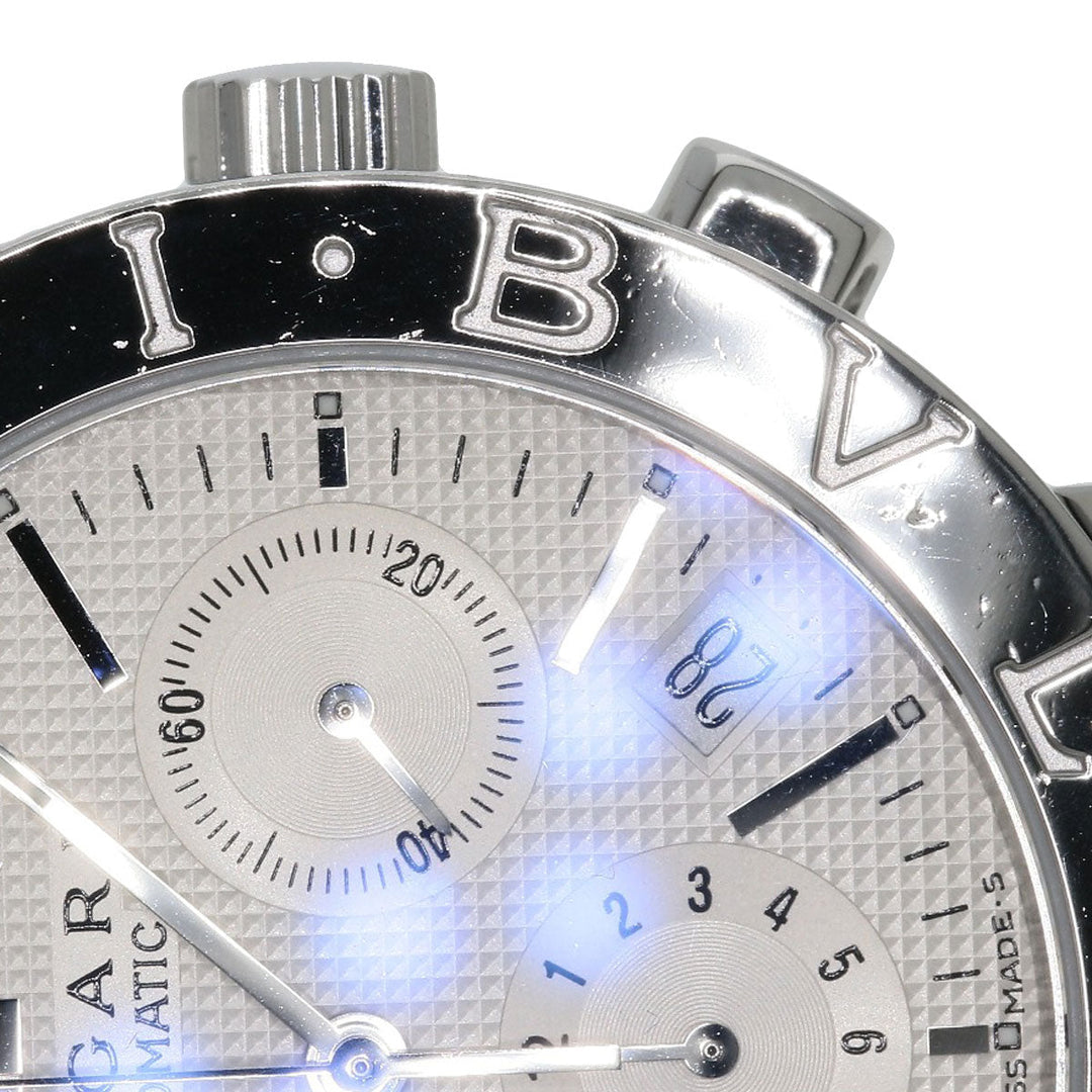 BVLGARI Watches Mechanical Automatic BB38WSSDCH/N Stainless Steel , Stainless Steel Silver Bulgari Bulgari white dial mens Used Authentic