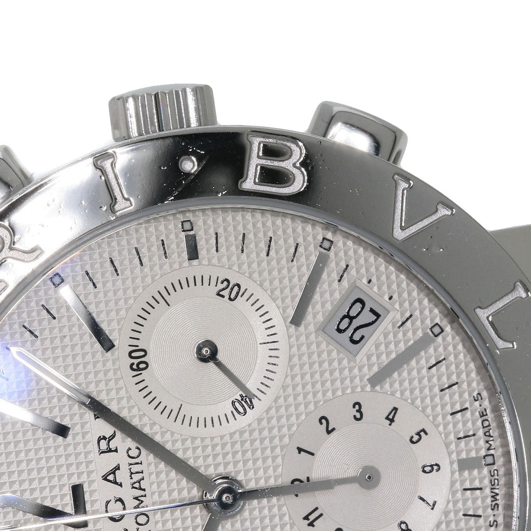 BVLGARI Watches Mechanical Automatic BB38WSSDCH/N Stainless Steel , Stainless Steel Silver Bulgari Bulgari white dial mens Used Authentic