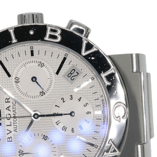 BVLGARI Watches Mechanical Automatic BB38WSSDCH/N Stainless Steel , Stainless Steel Silver Bulgari Bulgari white dial mens Used Authentic
