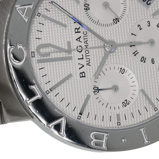 BVLGARI Watches Mechanical Automatic BB38WSSDCH/N Stainless Steel , Stainless Steel Silver Bulgari Bulgari white dial mens Used Authentic