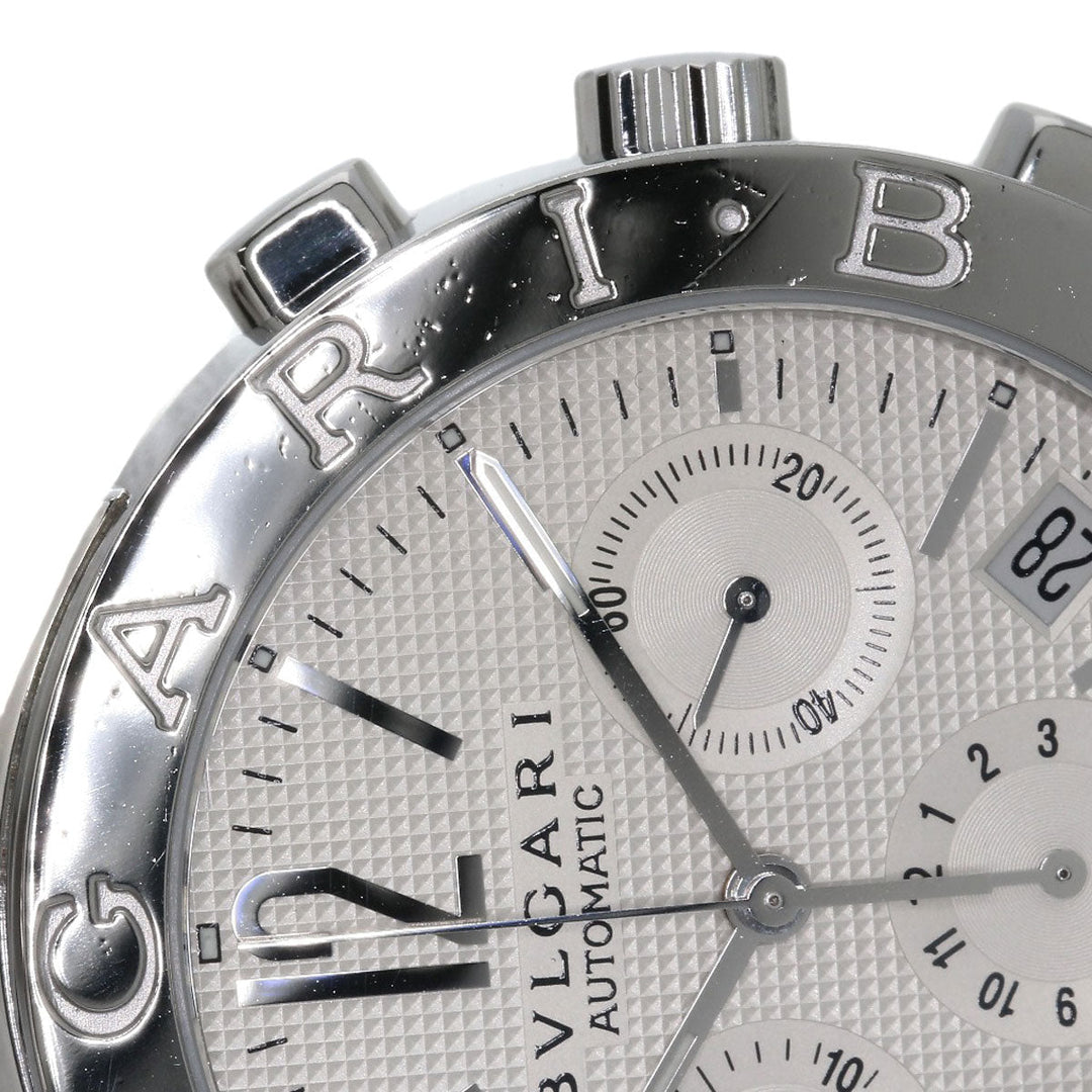 BVLGARI Watches Mechanical Automatic BB38WSSDCH/N Stainless Steel , Stainless Steel Silver Bulgari Bulgari white dial mens Used Authentic