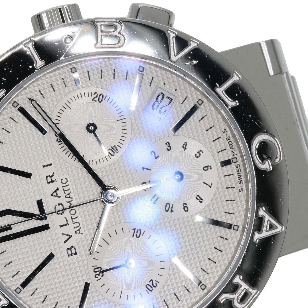 BVLGARI Watches Mechanical Automatic BB38WSSDCH/N Stainless Steel , Stainless Steel Silver Bulgari Bulgari white dial mens Used Authentic