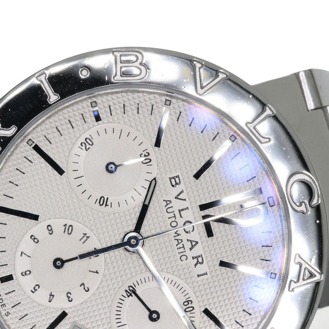 BVLGARI Watches Mechanical Automatic BB38WSSDCH/N Stainless Steel , Stainless Steel Silver Bulgari Bulgari white dial mens Used Authentic