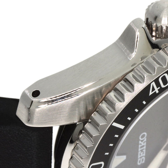 SEIKO Watches Solar Powered SBDN075 V147-0CS0 Stainless Steel Silver Seiko Prospex Divers black dial