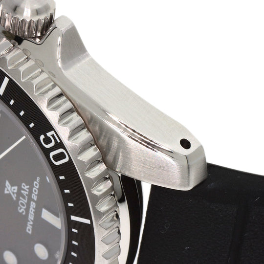 SEIKO Watches Solar Powered SBDN075 V147-0CS0 Stainless Steel Silver Seiko Prospex Divers black dial