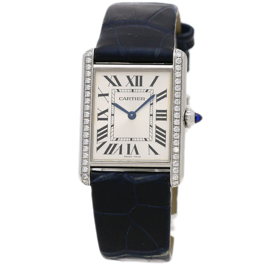 CARTIER Watches Quartz W4TA0017 Stainless Steel, Leather Silver tank mast LM Silver dial Women Used Authentic