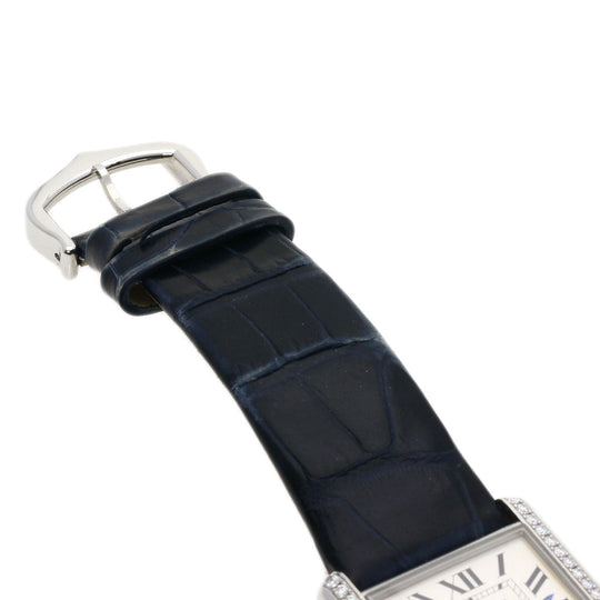 CARTIER Watches Quartz W4TA0017 Stainless Steel, Leather Silver tank mast LM Silver dial Women Used Authentic