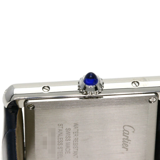CARTIER Watches Quartz W4TA0017 Stainless Steel, Leather Silver tank mast LM Silver dial Women Used Authentic