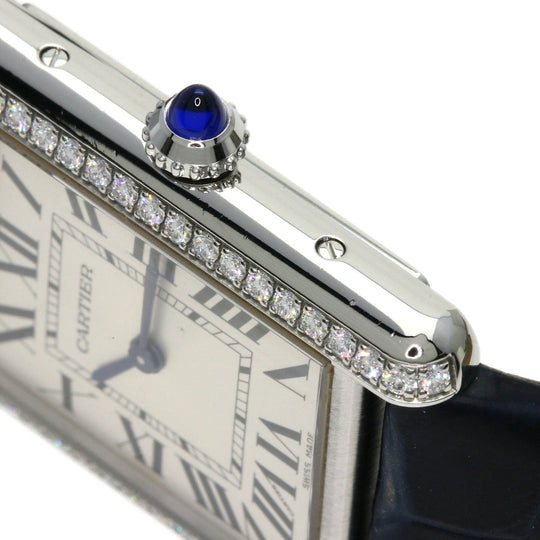 CARTIER Watches Quartz W4TA0017 Stainless Steel, Leather Silver tank mast LM Silver dial Women Used Authentic