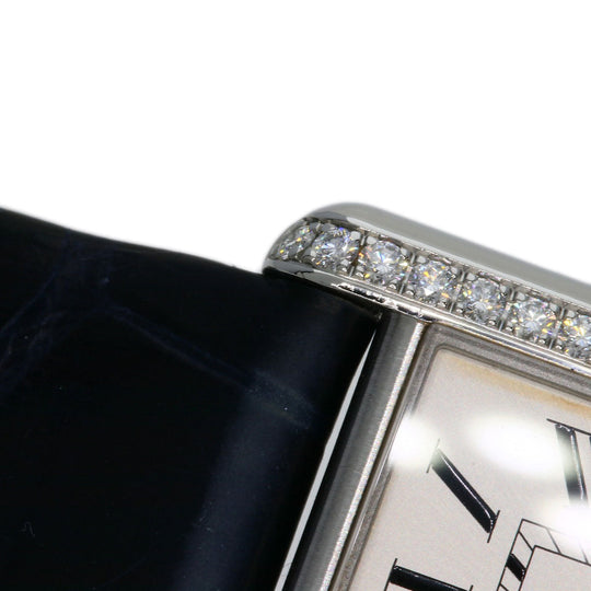 CARTIER Watches Quartz W4TA0017 Stainless Steel, Leather Silver tank mast LM Silver dial Women Used Authentic