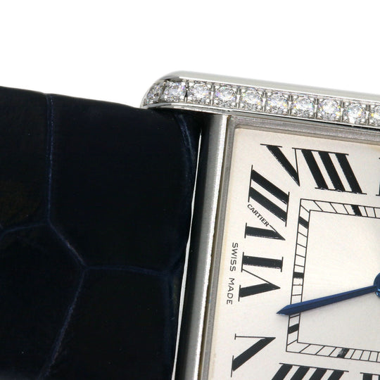 CARTIER Watches Quartz W4TA0017 Stainless Steel, Leather Silver tank mast LM Silver dial Women Used Authentic