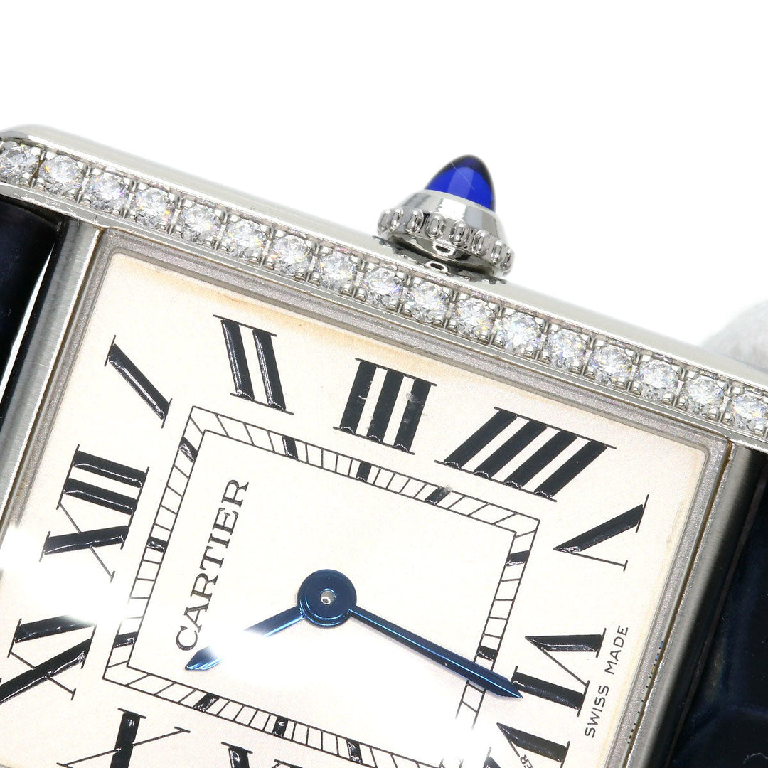 CARTIER Watches Quartz W4TA0017 Stainless Steel, Leather Silver tank mast LM Silver dial Women Used Authentic