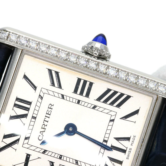 CARTIER Watches Quartz W4TA0017 Stainless Steel, Leather Silver tank mast LM Silver dial Women Used Authentic
