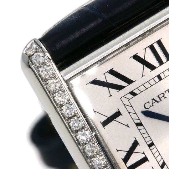CARTIER Watches Quartz W4TA0017 Stainless Steel, Leather Silver tank mast LM Silver dial Women Used Authentic