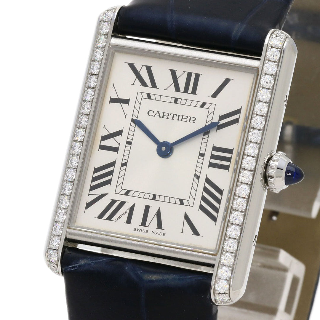CARTIER Watches Quartz W4TA0017 Stainless Steel, Leather Silver tank mast LM Silver dial Women Used Authentic