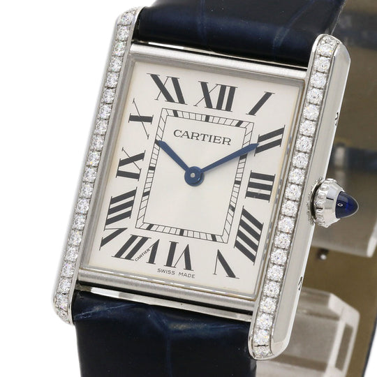 CARTIER Watches Quartz W4TA0017 Stainless Steel, Leather Silver tank mast LM Silver dial Women Used Authentic