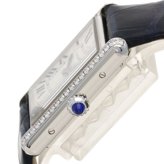 CARTIER Watches Quartz W4TA0017 Stainless Steel, Leather Silver tank mast LM Silver dial Women Used Authentic