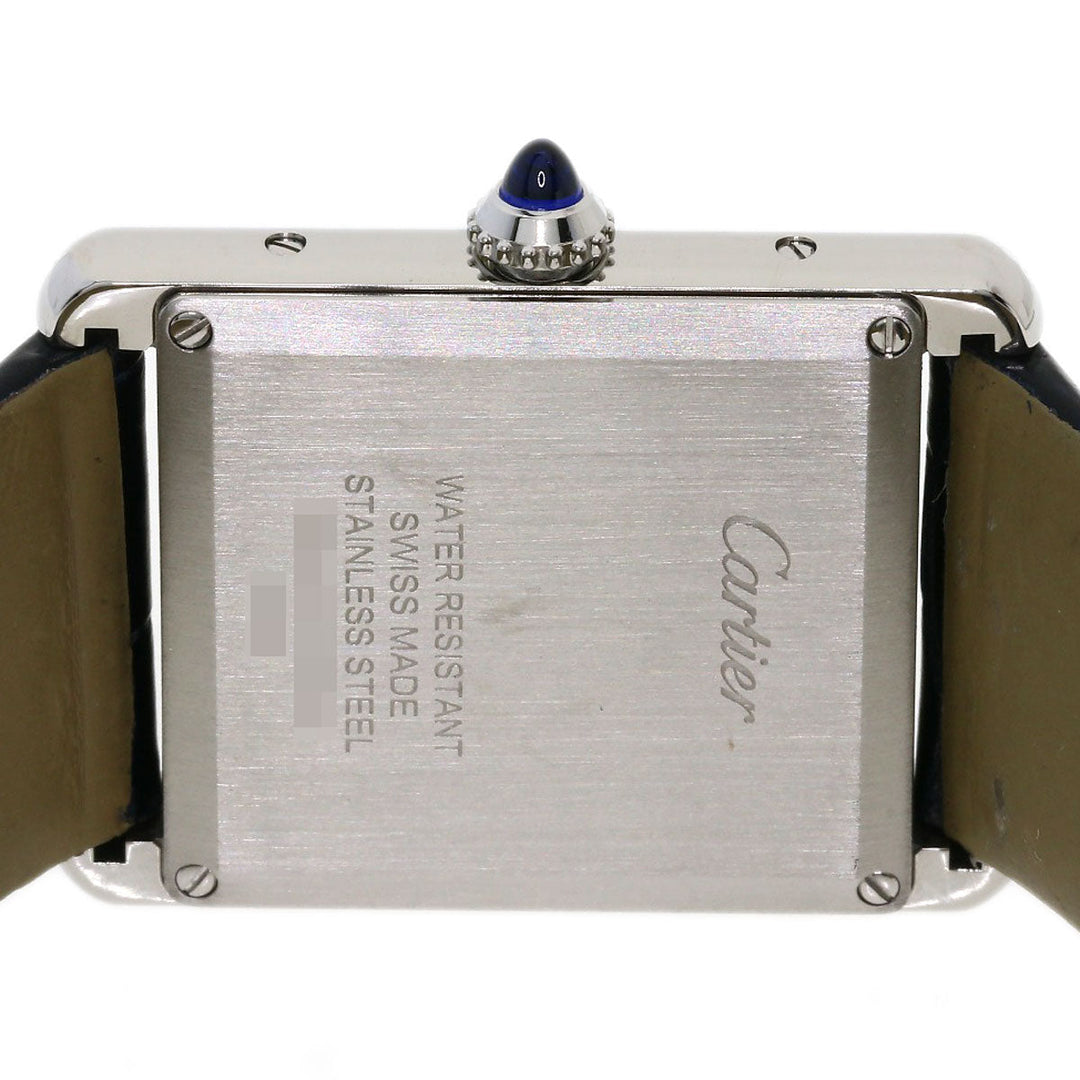 CARTIER Watches Quartz W4TA0017 Stainless Steel, Leather Silver tank mast LM Silver dial Women Used Authentic