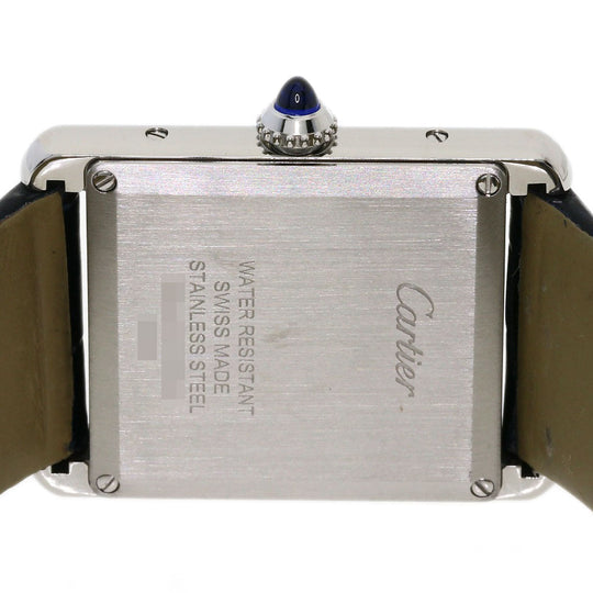 CARTIER Watches Quartz W4TA0017 Stainless Steel, Leather Silver tank mast LM Silver dial Women Used Authentic