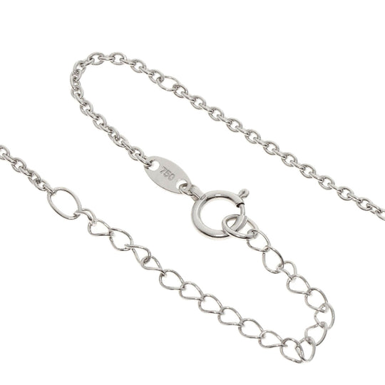 WALTHAM Necklace K18WG Silver Swing Spade Diamond