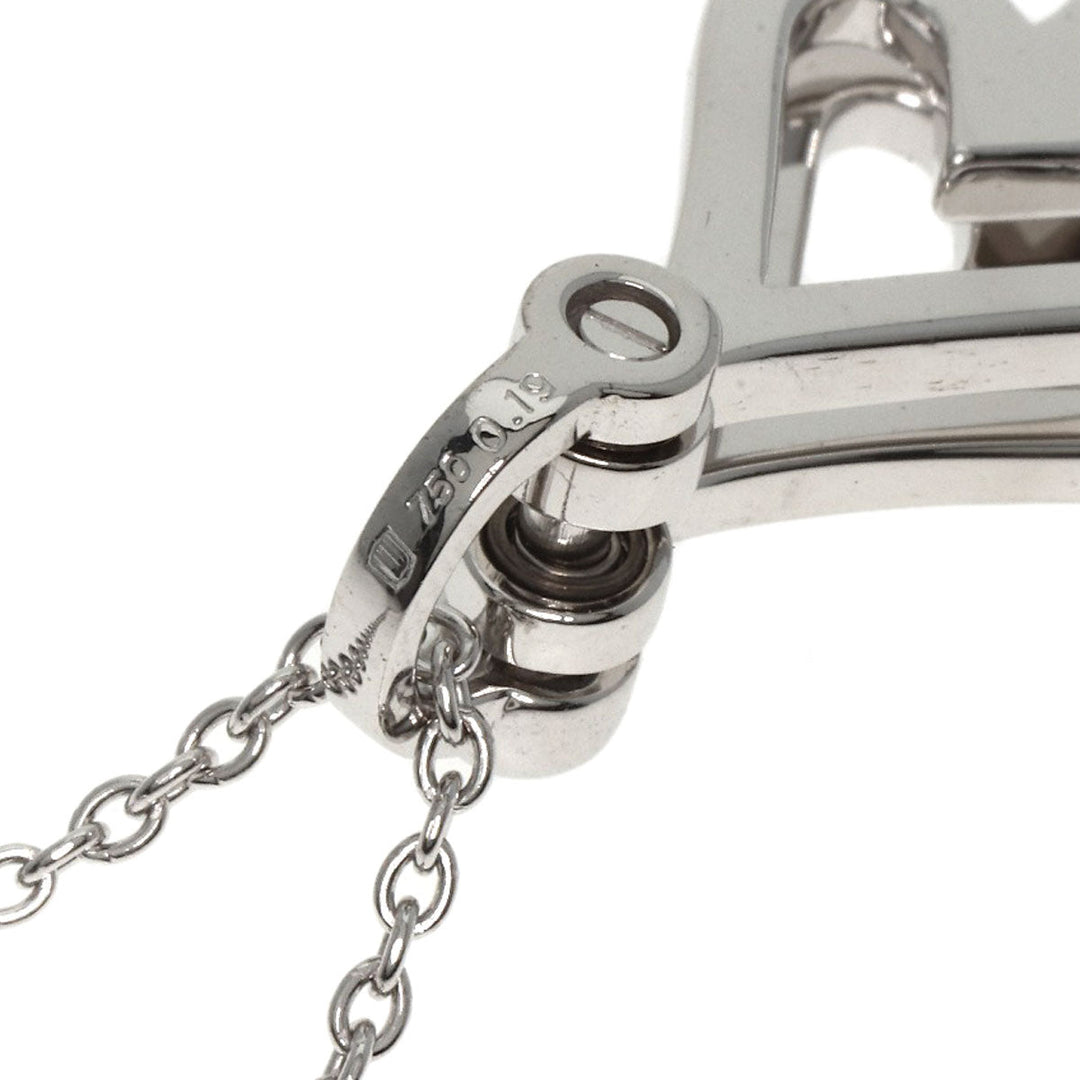 WALTHAM Necklace K18WG Silver Swing Spade Diamond