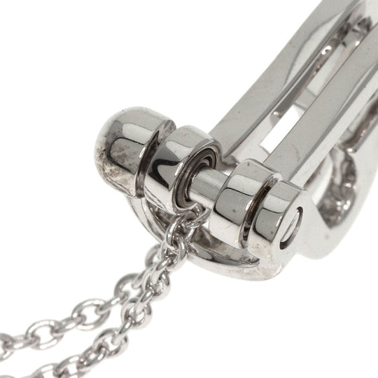 WALTHAM Necklace K18WG Silver Swing Spade Diamond