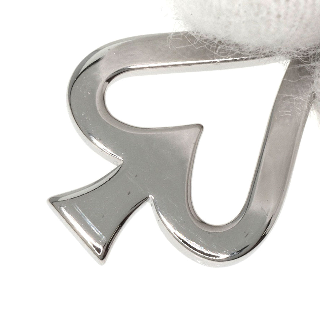 WALTHAM Necklace K18WG Silver Swing Spade Diamond