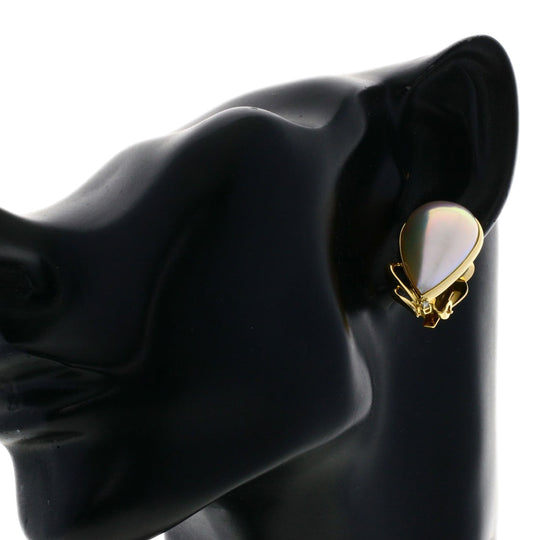 TASAKI Earring 18K Yellow Gold gold Mabe Pearl Diamond