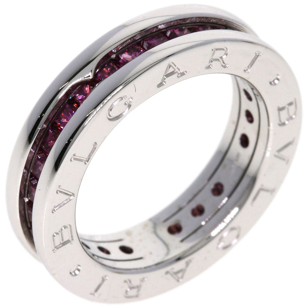 BVLGARI Ring K18WG Silver B-zero1 B-zero One Hand Rhodolite Garnet #48