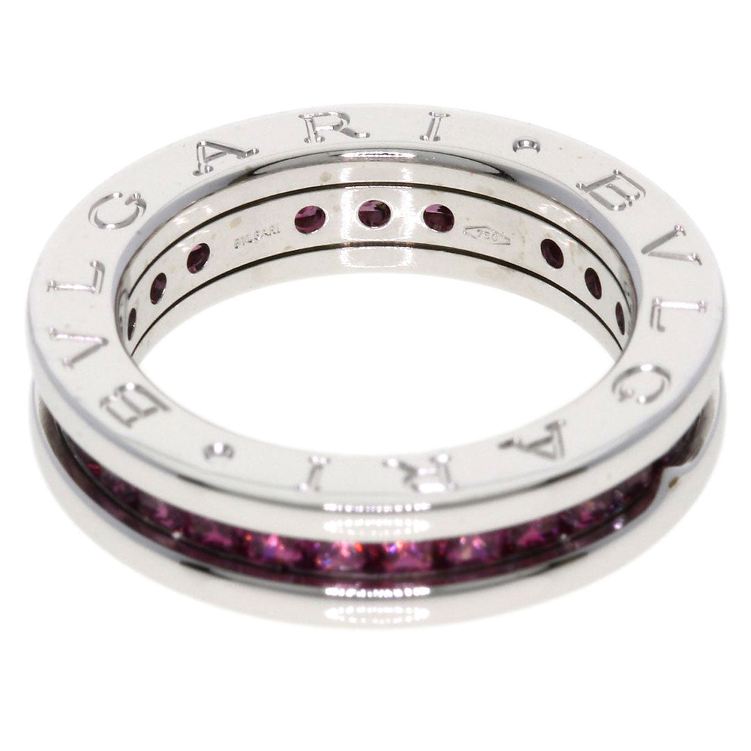 BVLGARI Ring K18WG Silver B-zero1 B-zero One Hand Rhodolite Garnet #48