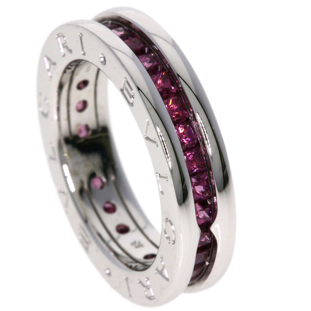 BVLGARI Ring K18WG Silver B-zero1 B-zero One Hand Rhodolite Garnet #48