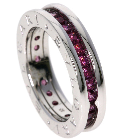 BVLGARI Ring K18WG Silver B-zero1 B-zero One Hand Rhodolite Garnet #48