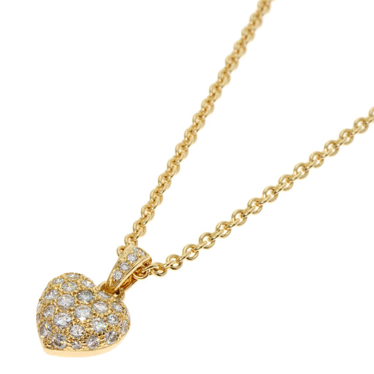 CARTIER Necklace 18K Yellow Gold gold Heart pave diamond