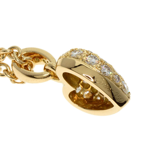 CARTIER Necklace 18K Yellow Gold gold Heart pave diamond