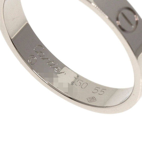 CARTIER Ring K18WG Silver Mini love ring #55