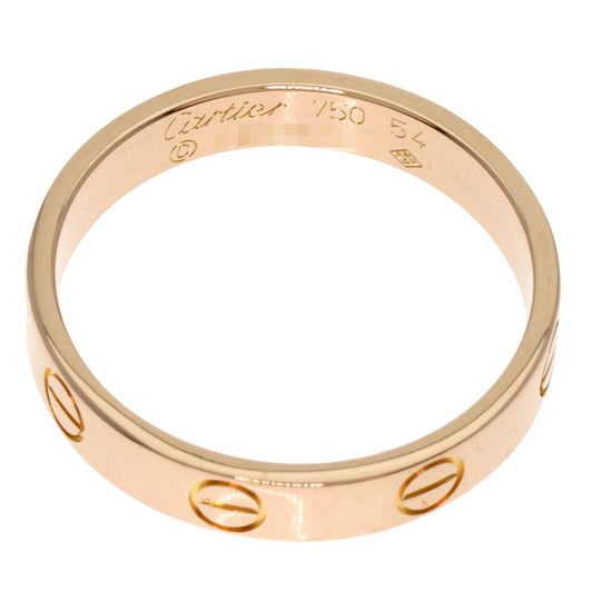 CARTIER Ring 18K Pink Gold gold Mini Love Ring #54 Women Used Authentic