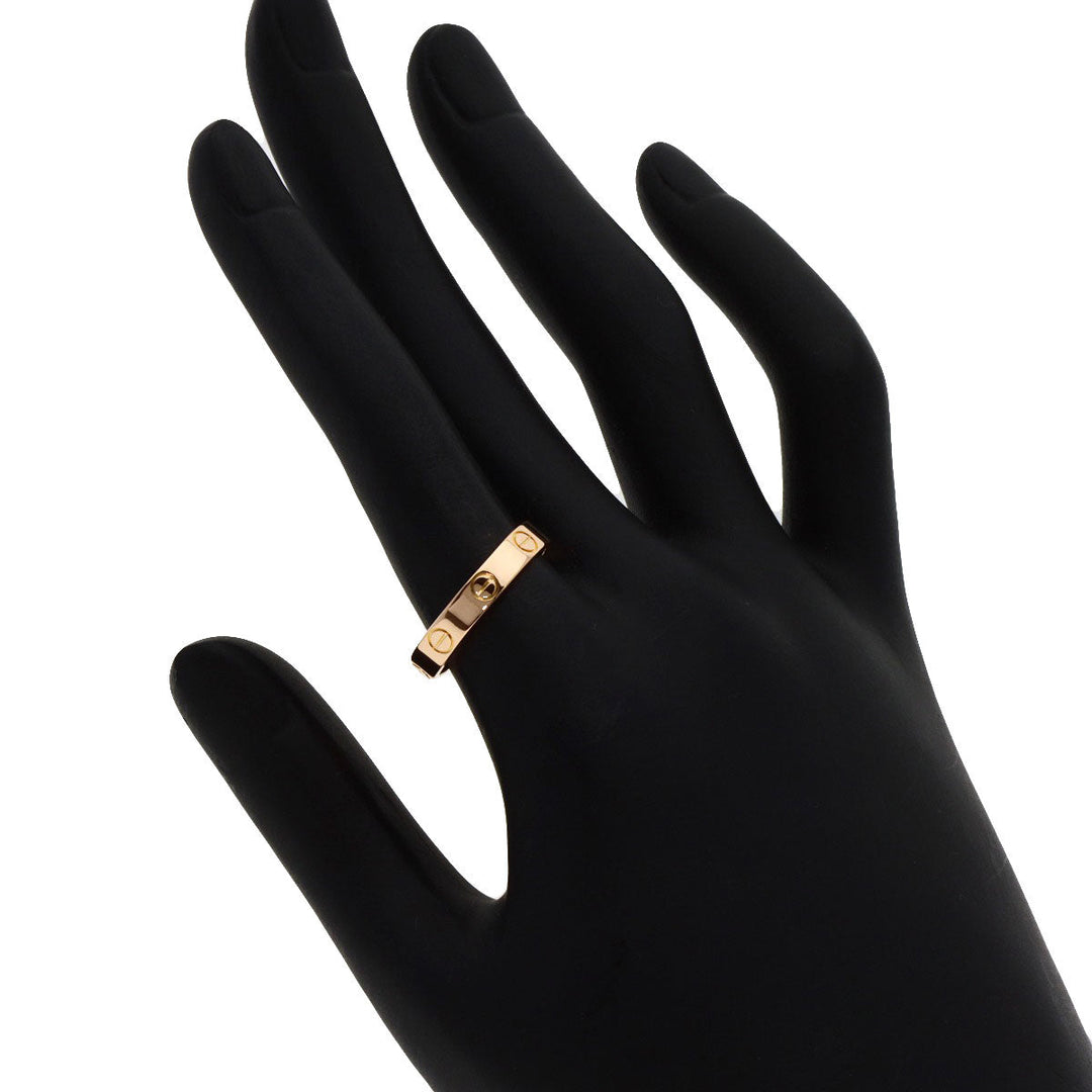 CARTIER Ring 18K Pink Gold gold Mini Love Ring #54 Women Used Authentic