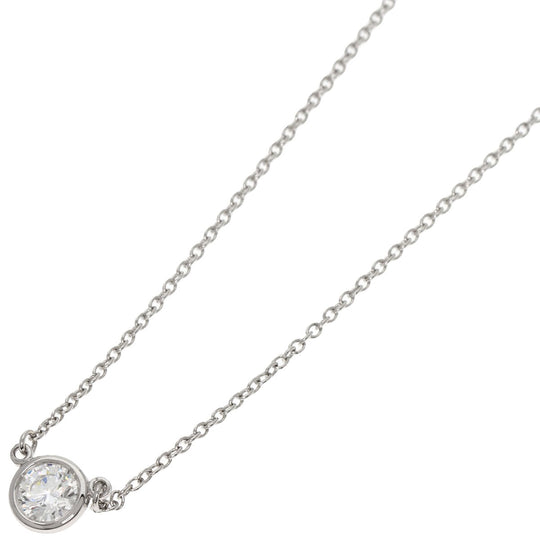 TIFFANY&Co. Necklace PT950 Silver By the yard 1P diamond Women Used Authentic