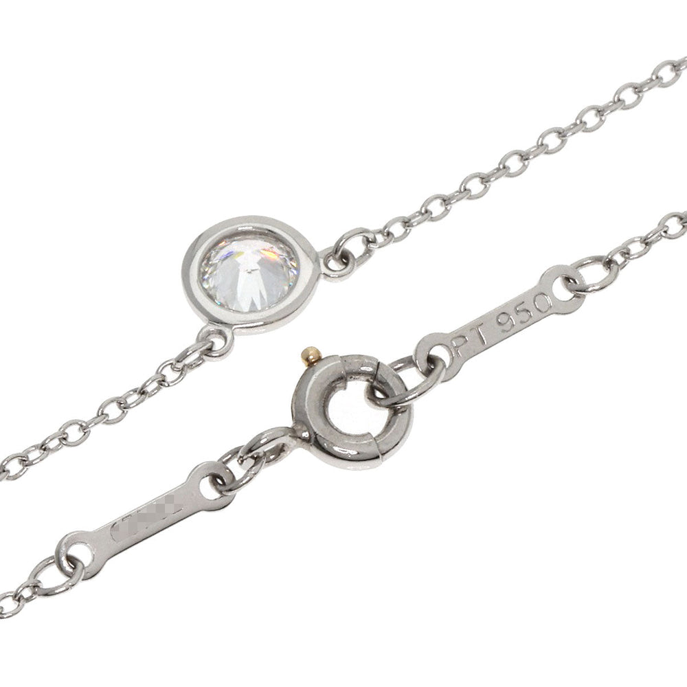 TIFFANY&Co. Necklace PT950 Silver By the yard 1P diamond Women Used Authentic