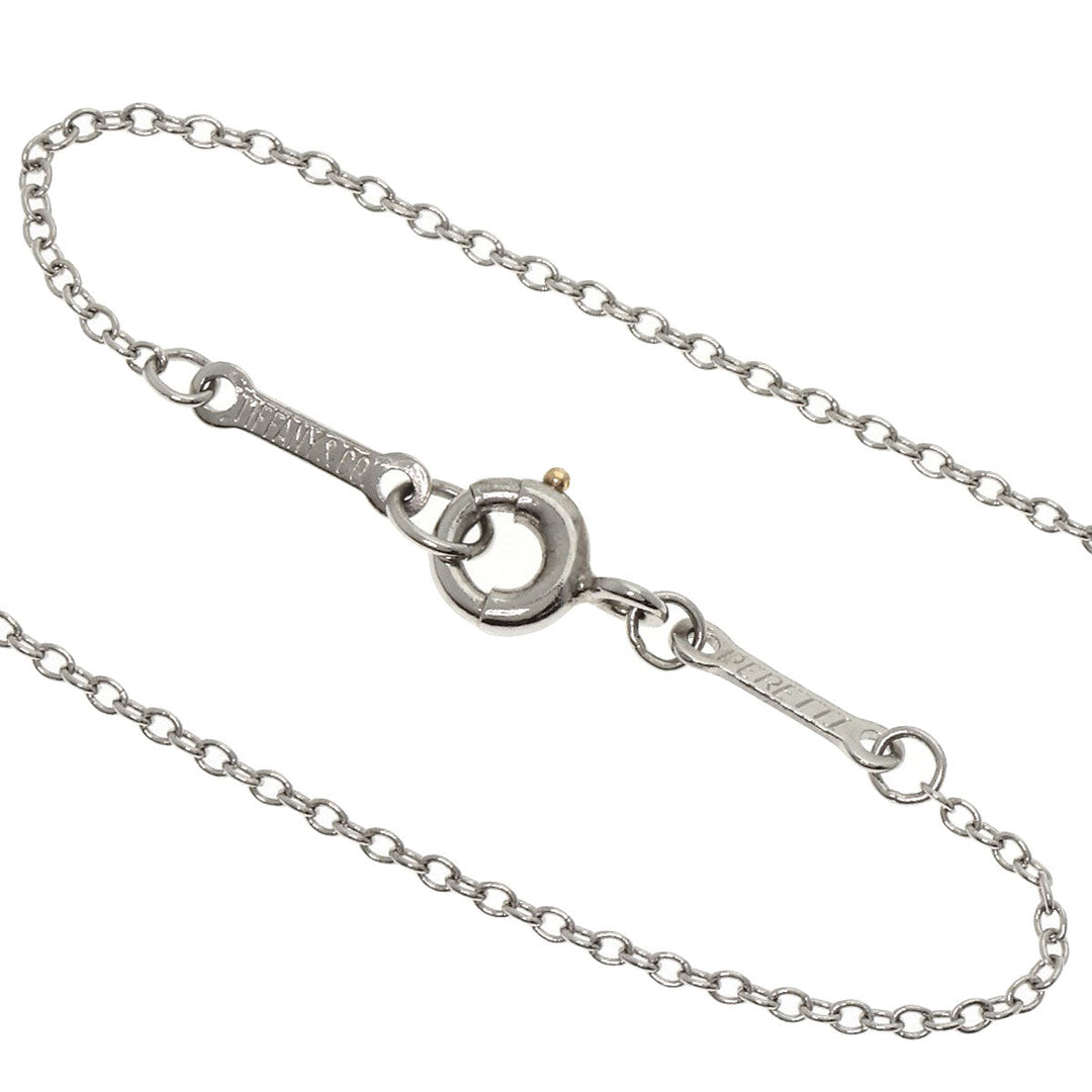 TIFFANY&Co. Necklace PT950 Silver By the yard 1P diamond Women Used Authentic